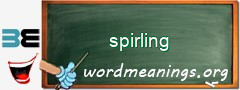 WordMeaning blackboard for spirling